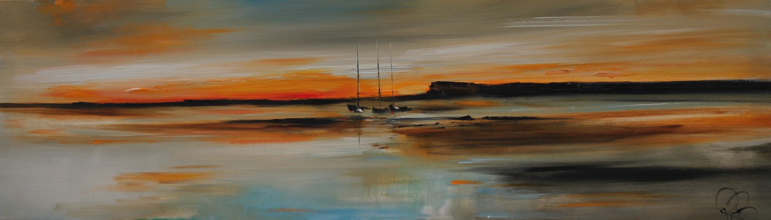 'Yachts at Sunset' by artist Rosanne Barr
